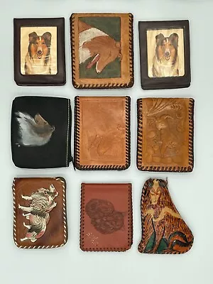 Collie Lot Of 9 Wallets Coin Purses Vintage • $49.99
