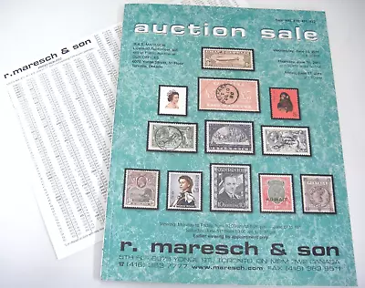 Maresch 2011 Stamp Auction Catalog W Prices Realized Canada Worldwide Britain • $11.39