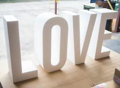 £89 • Buy 750mm High Polystyrene Letters Free Standing Big Poly For Events 300mm Deep