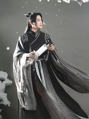 Men Chinese Traditional Hanfu Ink Gradient Dress Cosplay Oversized Hanfu Dress  • $67.04