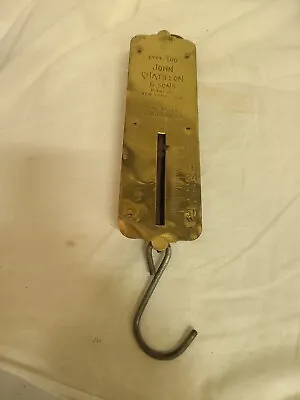 John Chatillon & Son 50lb Hand Held Hanging Brass Scale Type -100 Vintage • $14