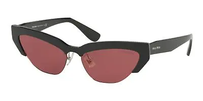 NEW Miu Miu 04US Special Project Sunglasses 1AB0A0 Black 100% AUTHENTIC • $201.96