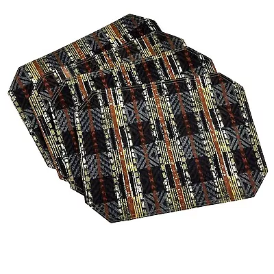 Southwestern Placemats Set Of 4 Western Rustic Cabin Washable Fabric Reversible • $19.99