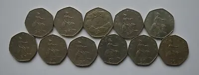 50p Fifty Pence Old Large Coin Job Lot 69737677787980818283 + RARE 1970 • £34.95