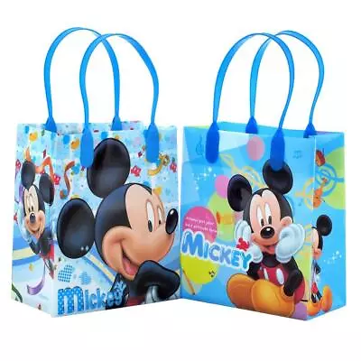 12PCS- 6  Disney Mickey Mouse Party Favor Goodie Birthday Loot Bag Small License • $16.98