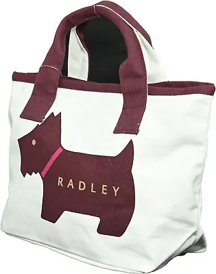 Radley Heritage Dog Tote Bag Crook Cotton Responsible Tote In Merlot NEW TAGGED • £24.99