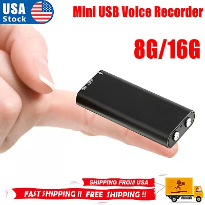 Mini Spy Audio Recorder Voice Activated Office Listening Device 96 Hours 8 16 GB • $12.34