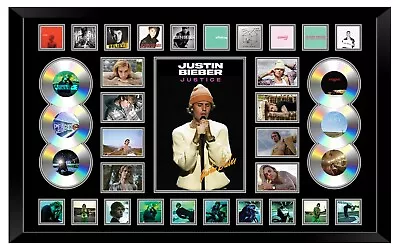 $220 • Buy Justin Bieber 2021 Justice Poster Signed Limited Edition Framed Memorabilia