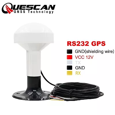 Quescan 12V RS232 GPS Antenna Marine GPS NMEA0183 Antenna Receiver Raymarine GPS • $55