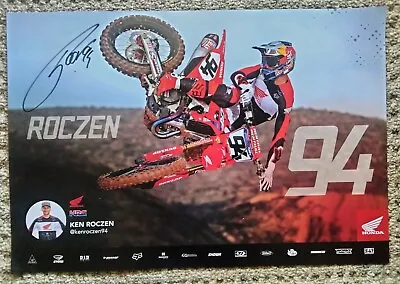 Ken ROCZEN #94 Signed 2022 HRC HONDA Poster  - Supercross Motocross • $59.99