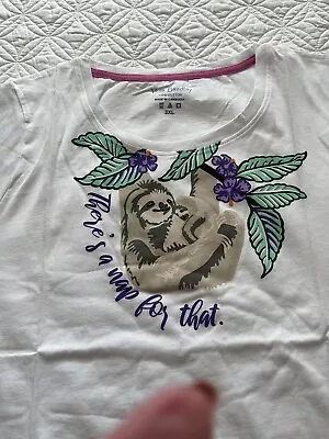 $15 • Buy Vera Bradley Ss Pj Top. Hanging Around. Sloths. Retail $30