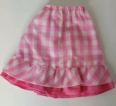 1982 My First Barbie Pink And White Checked Skirt 1875 • $4.99