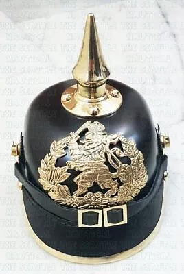 Leather German Pickelhaube Helmet Prussian Helmet WW1 Helmet Vintage Handmade • $124.98