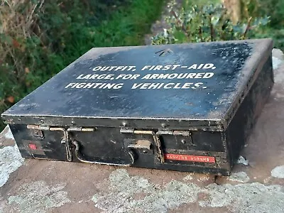 Armoured Fighting  Vehicle Metal Box FIRST AID KIT WW11 • £40