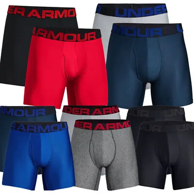 Under Armour Mens 15cm Boxerjock 2 Pack Boxer Shorts Pants Stretch Underwear • £22.95