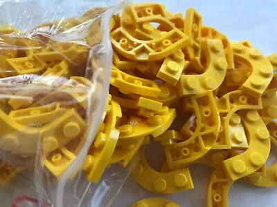 Lego-new-#68568-yellow-plate Round Corner 3 X 3/2 X 2 Cutout-15 Pieces • $4.74