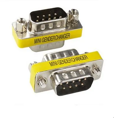 New DB9 RS-232 Male To Male Serial 9 Pin Gender Changer Coupler Cable Adapter • $5.99