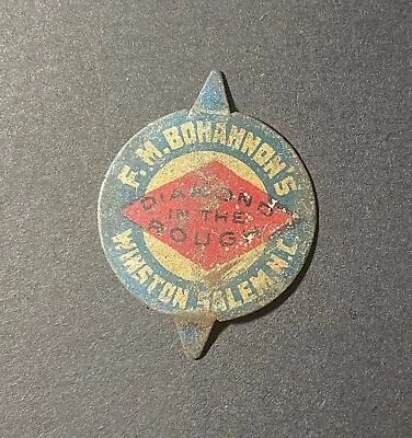 F. M. Bohannon's Diamond In The Rough Winston-Salem NC Tin Tobacco Tag (CB Lot) • $2.99