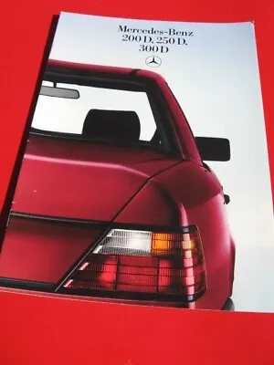 Mercedes-Benz 200 D 250 D 300 D Mercedes W124 1984-96 Original Brochure 1985 • $5.27