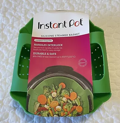 New Instant Pot Silicone Steamer Basket 6 & 8 Quart Compatible Green BPA Free • $11.90