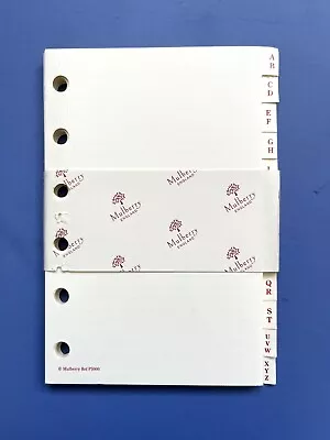 RARE MULBERRY Organiser/Filofax  PLANNER TELEPHONE ADDRESS NOTE 12x7.5 Cm • £26