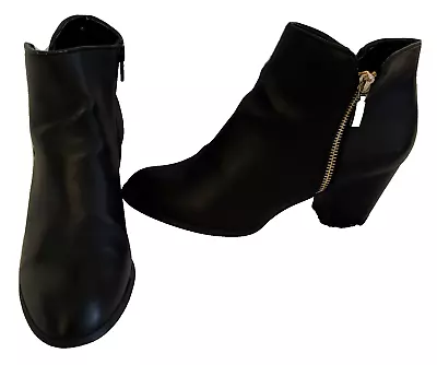 Style & Co Women's Jamila Black Side Zip Ankle Booties Boots (Size 8) • $17.78