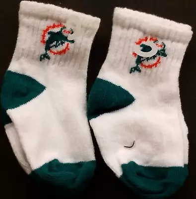 NFL Miami Dolphins Children Socks - Size: 18-24 Months New (Lot Of 2 Pair) • $5.99