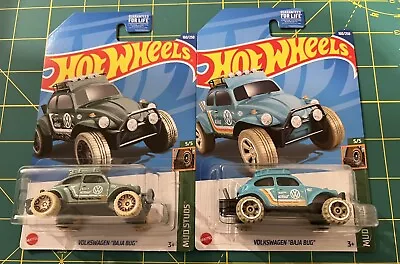 Lot Of 2 - 2022 Hot Wheels Volkswagen “baja Bug” Beetle Mud Stud Color Variants • $13.44