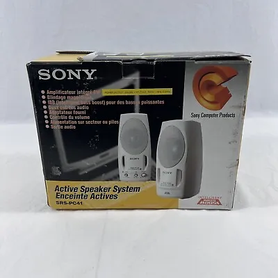 Sony SRS-PC41 Vintage PC Speaker - Beige Color- Japan Import - Shielded Speaker • $95