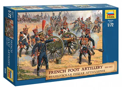 French Foot Artillery 1810-1815 1:72 Figure Plastic Model Kit Zvezda • £11.98