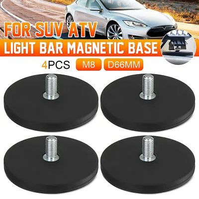 4x Magnetic Base Mount Bracket Holder M8 For LED Work Light Bar Offroad SUV Roof • $22.55
