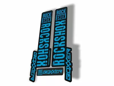 Rock Shox BOXXER 2019 Mountain Bike Cycling Decal Kit Sticker Adhesive Blue • $19.99