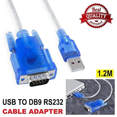 USB To 9 Pin RS232 Cable COM Port Serial Adapter Converter 2.0 Windows 10/8/7 • $9.49