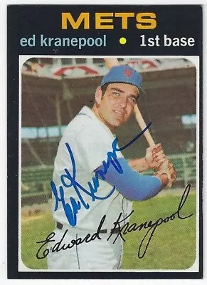 Autographed 1971 Topps Ed Kranepool New York Mets Card #573 - W/COA • $19.99