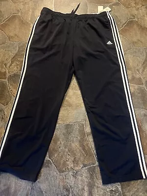 Adidas Mens 3Stripe Open Hem Tricot Blue Warm-up Pants!!(3XL-T) • $34.99