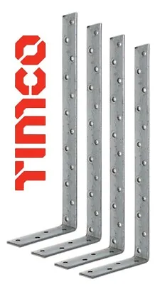 TIMCO 4mm HEAVY DUTY CARBON STEEL WALL PLATE BENT RESTRAINT STRAPS GALVANISED • £99.98