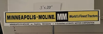 MINNEAPOLIS-MOLINE Heavy Gauge Metal Sign Tractor Farm Industry Sale Gas Oil • $79.99