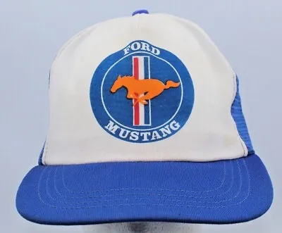 Vintage Ford Mustang Mesh Back Snap Back Trucker Hat • $17.44