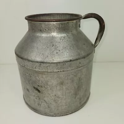 Vintage Milk / Cream Can With Handle Gray 8.5  Tall • $20