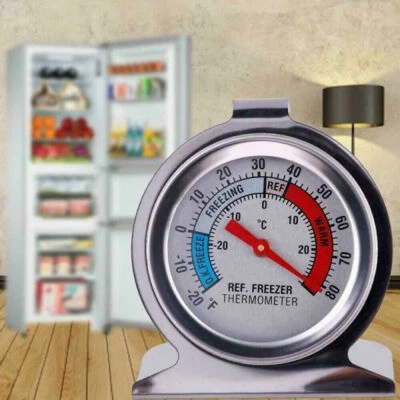 £4.69 • Buy Stainless Steel Fridge Freezer Dial Thermometer Temperature Gauge Stands & Hangs
