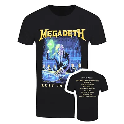 Megadeth T-Shirt Rust In Peace Band Official New Black • £15.95