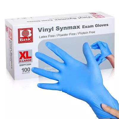 XLarge Disposable Vinyl Exam Gloves 100 Count - 4 Mil-Thick -Latex Free Powd... • $22.58