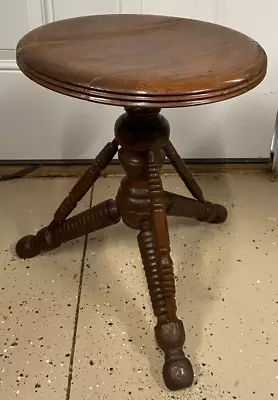 $219.90 • Buy Antique Tonk Of Chicago Adjustable Piano Stool Folk Art 14  X 17  Decor
