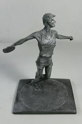 Vintage Marcel Jovine Sculpture 1983 1984 Olympics Discus Thrower Track & Field • $69.95