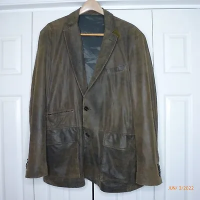 Men's Vintage Kroon Leather Shooting Hunting Blazer Jacket 42R • $43.52