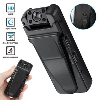 $24.59 • Buy 1080P HD Video DVR Clip IR Night Cam 8-Hour Camcorder Mini Police Body Camera US
