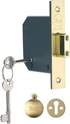 Yale 5 Lever BS Mortice Lock 64mm(2.5 ) PM562PB67. Brass Finish  • £19.99