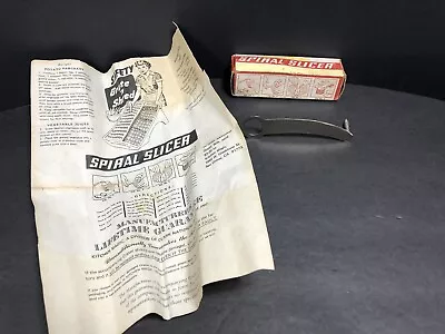 Vintage Popiel Bro Gadget-Master #6 SPIRAL SLICER Stainless Box & Instructions • $18