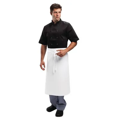 White Waist Apron Professional Quality Polycotton Chefs Waiters Apron Unisex • £6