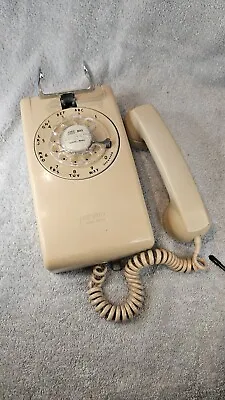 Vintage Western Electric Bell System Rotary Dial Telephone Wall Mount 554 Beige • $50